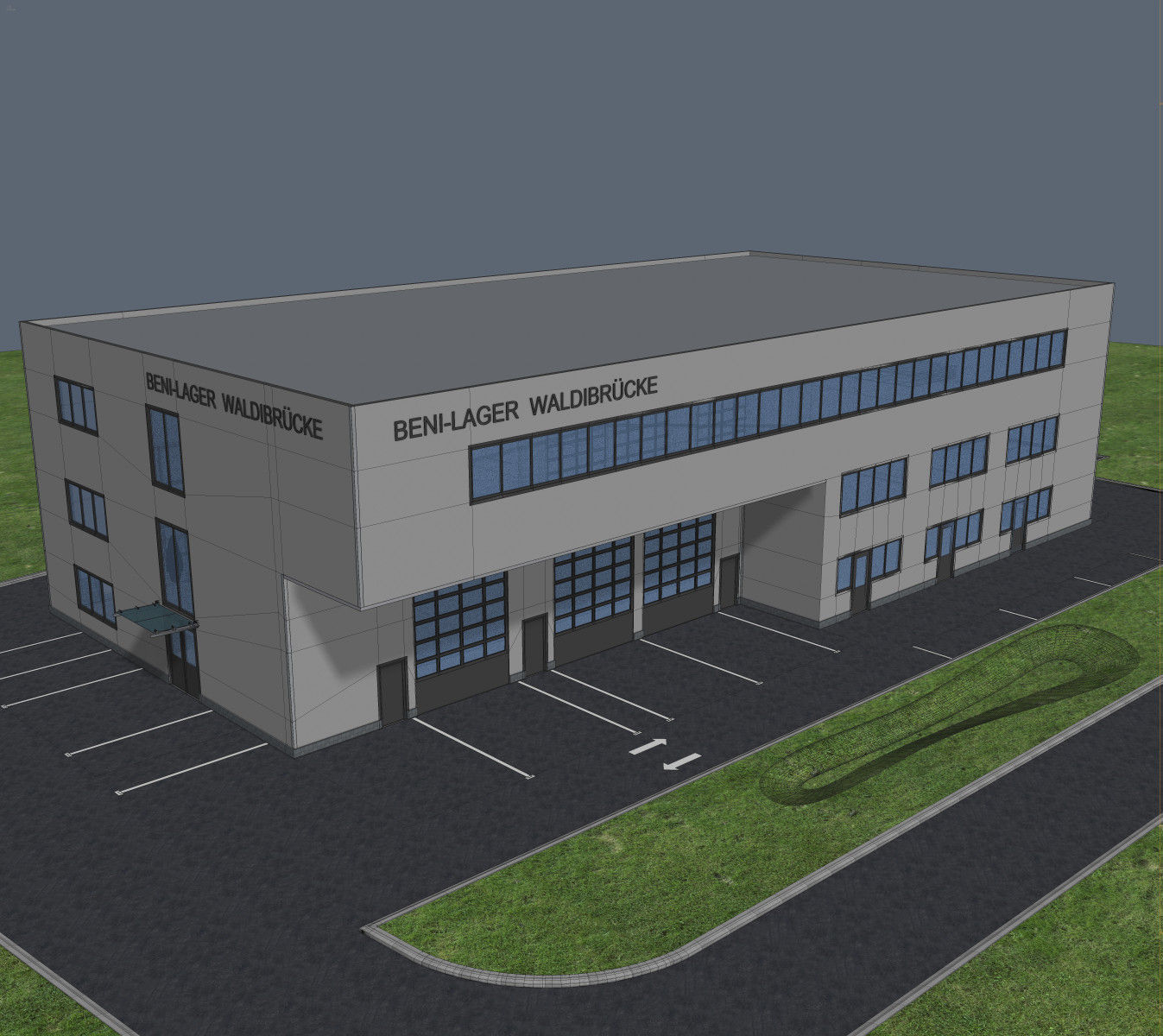 Warehouse Building 01 Low-poly 3D model_12