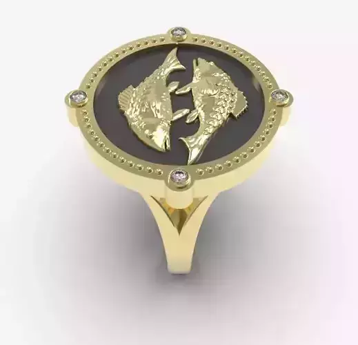 Zodiac ring Pisces