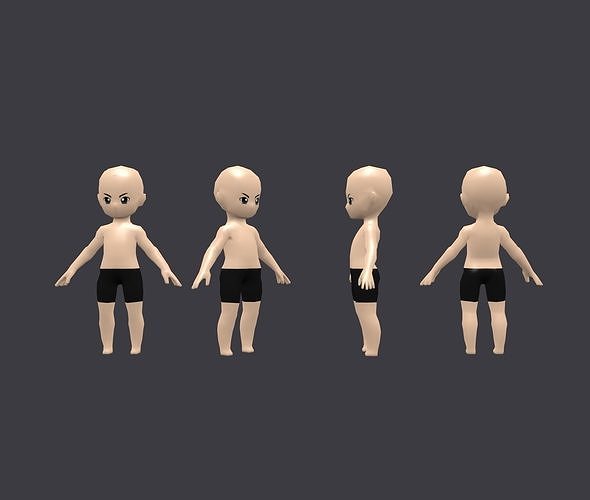 Character Base SD Chibi 3D model