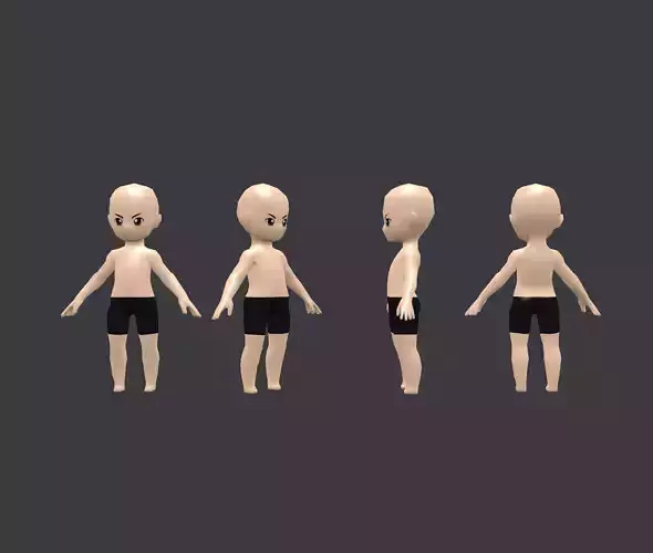 Character Base SD Chibi 3D model