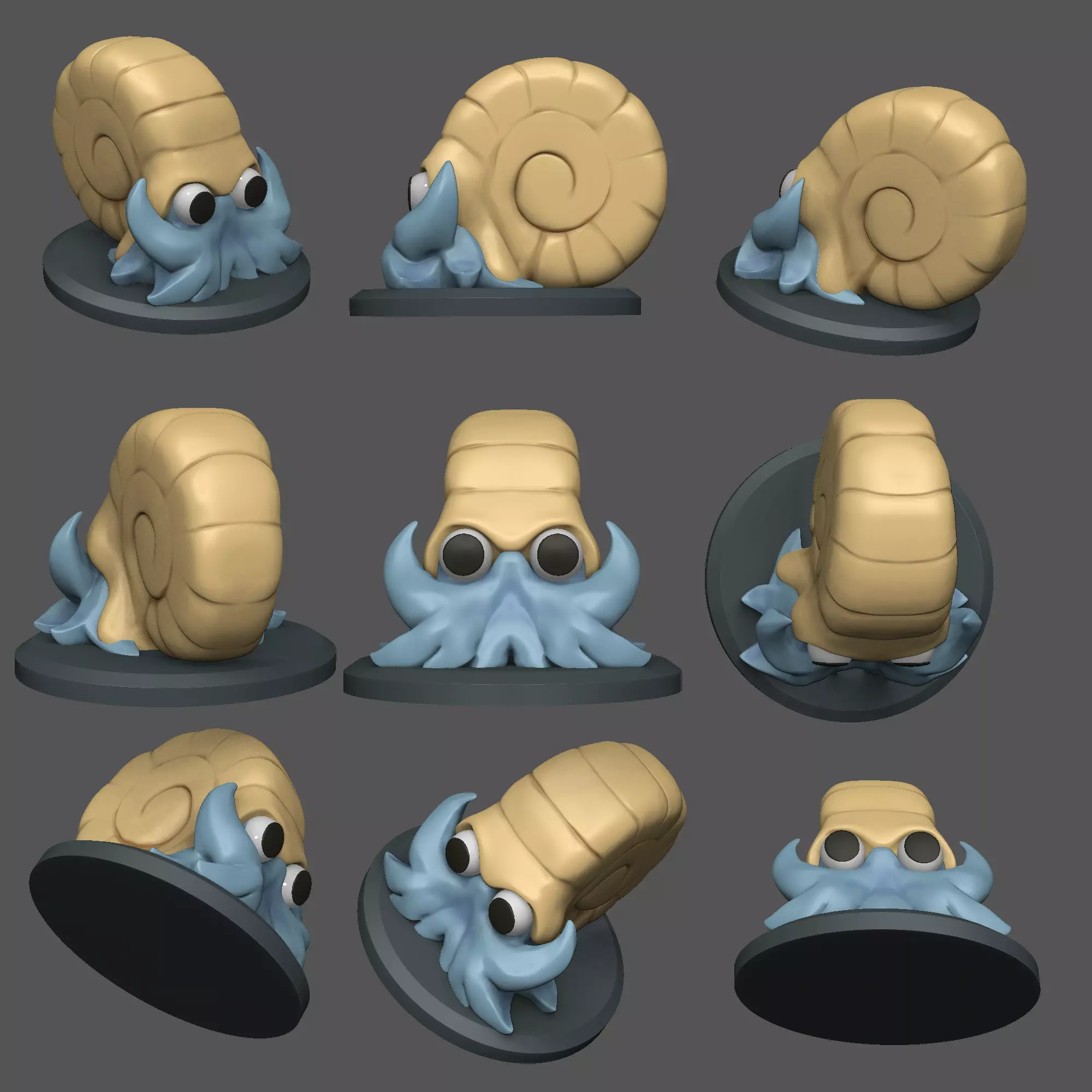 Omanyte Pokemon 3D print model_0