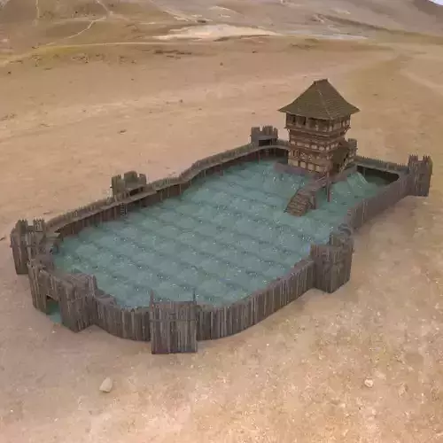 Castle Keep And Tower Low-poly 3D model