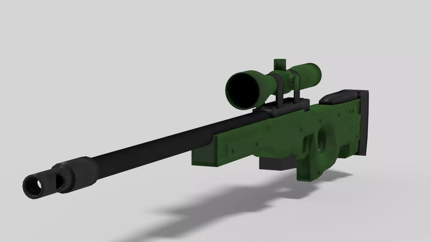 Arctic Warfare Magnum Free low-poly 3D model