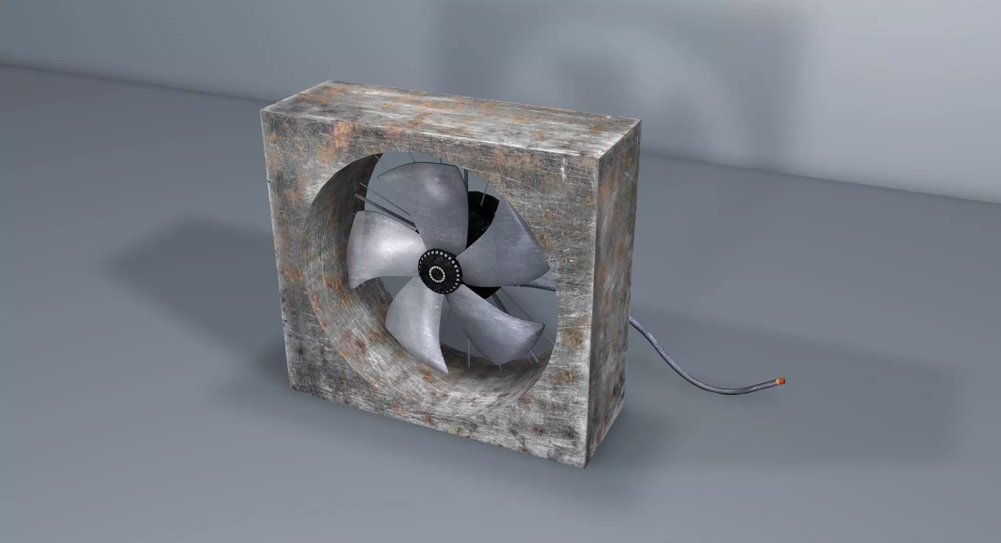 Old Fan - industrial Fan Free low-poly 3D model