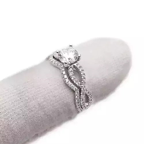 3DM Format White gold ring 3DM jewelry design 3D print model