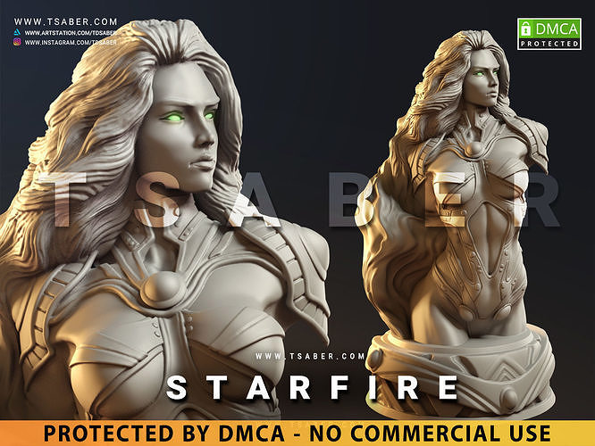StarFire Bust - DC Teen Titans Collectibles 3D print model