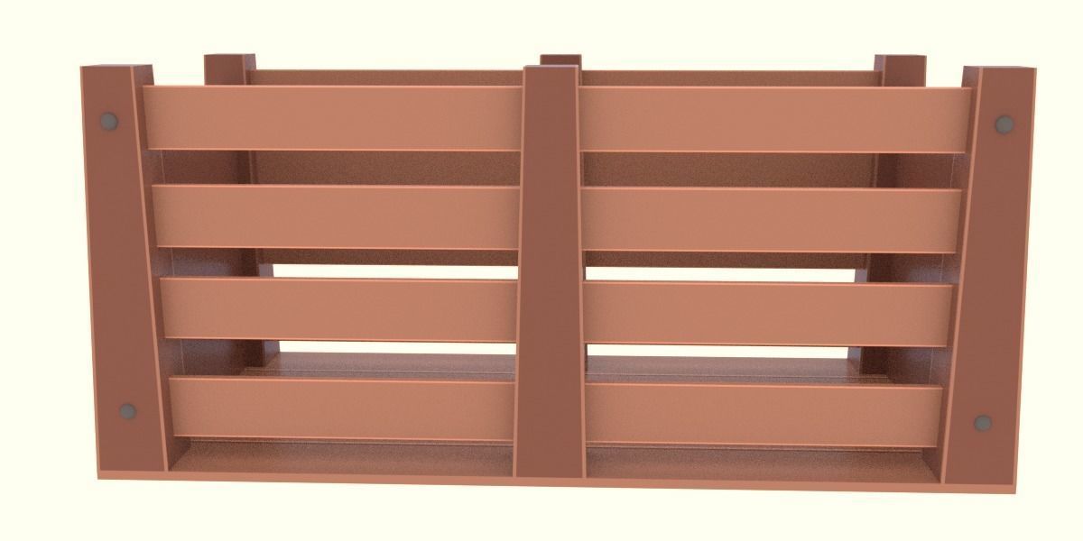 Low Poly Cartoon Crates Low-poly 3D model_9