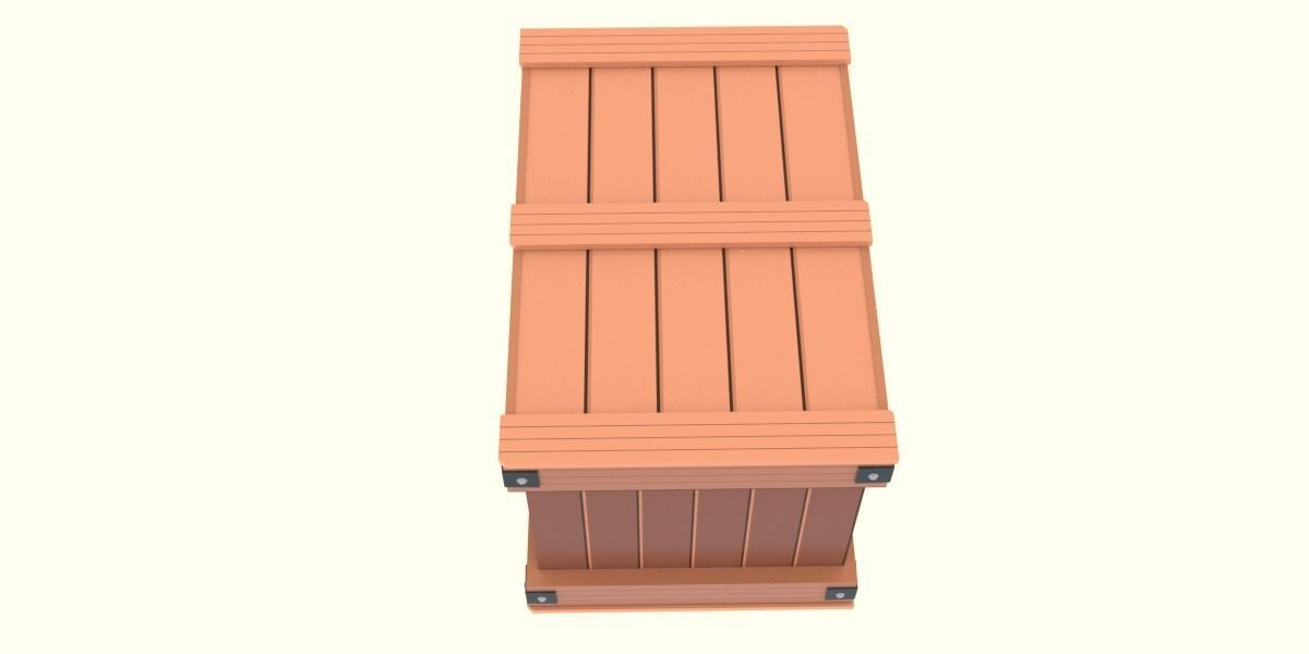 Low Poly Cartoon Crates Low-poly 3D model_6