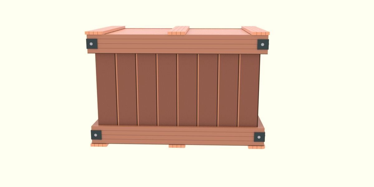 Low Poly Cartoon Crates Low-poly 3D model_4