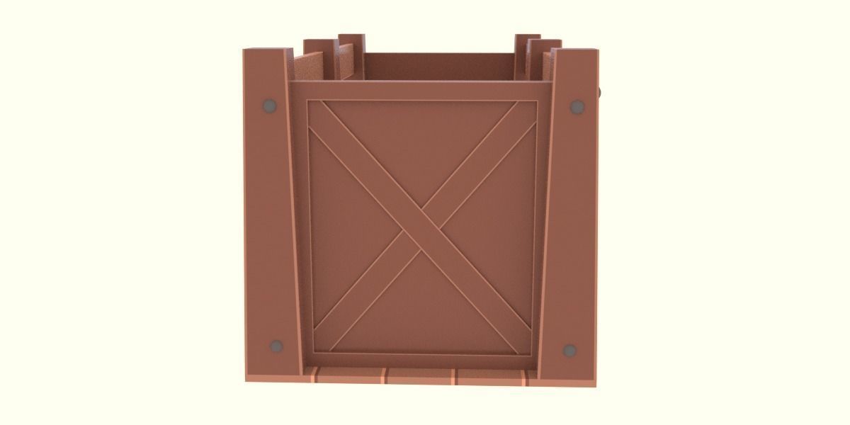 Low Poly Cartoon Crates Low-poly 3D model_10