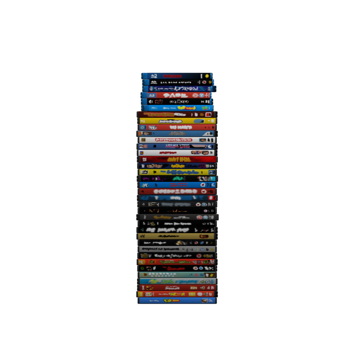 DVD stack 3D model_5