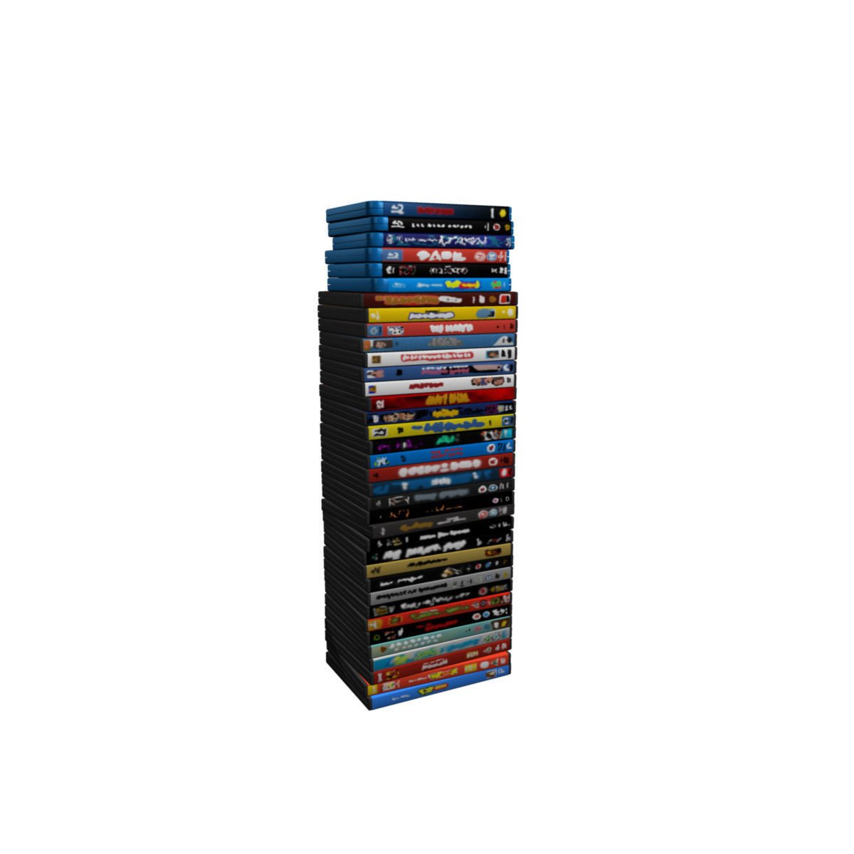 DVD stack 3D model_2