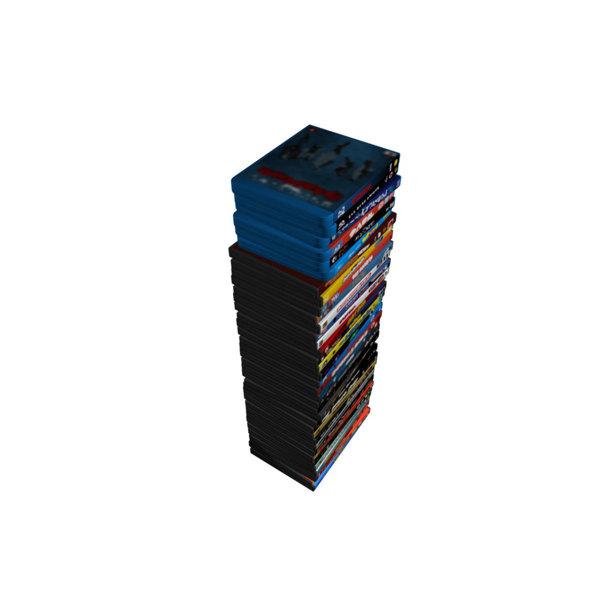 DVD stack 3D model_1