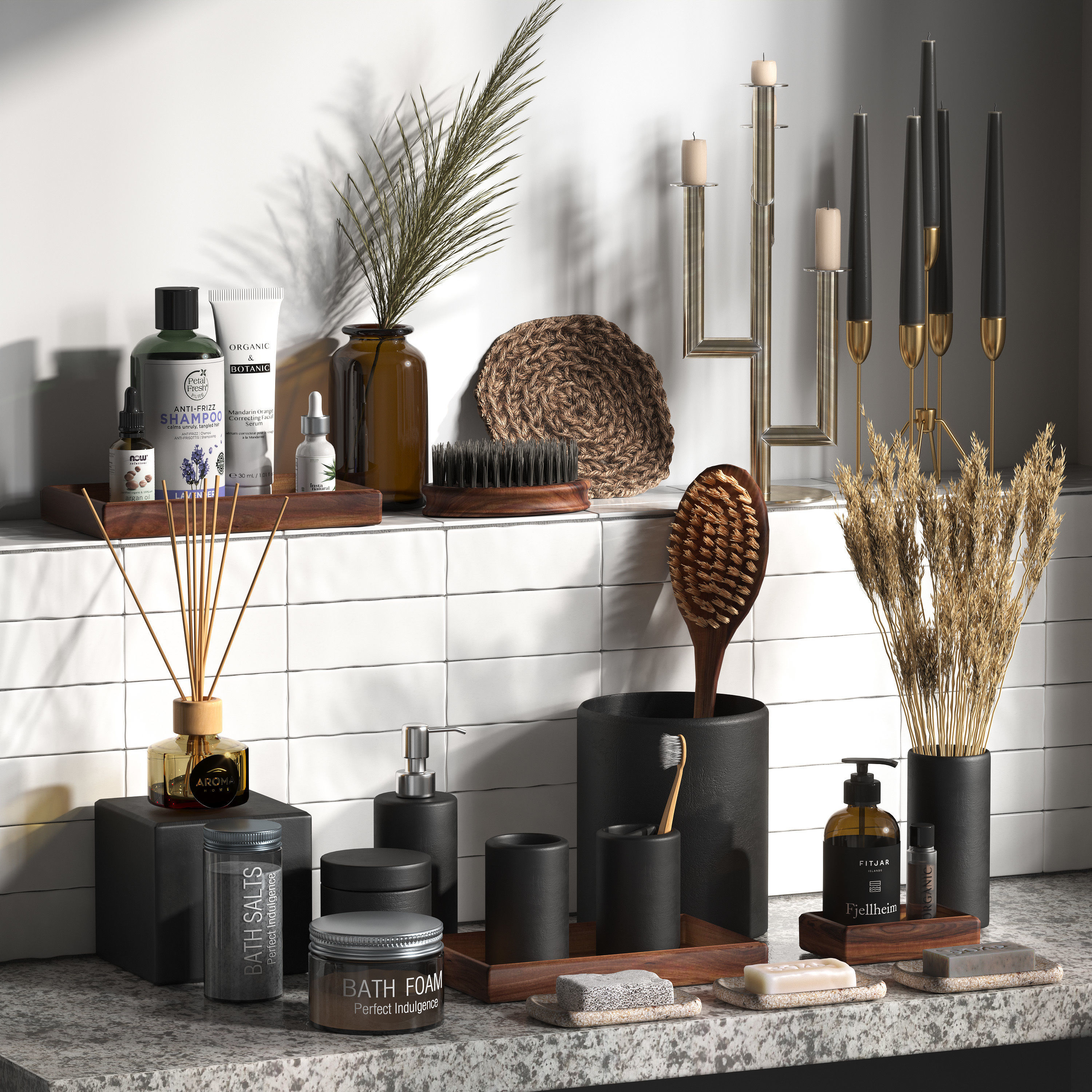 Big Set Of Bathroom Decor 3D model_2