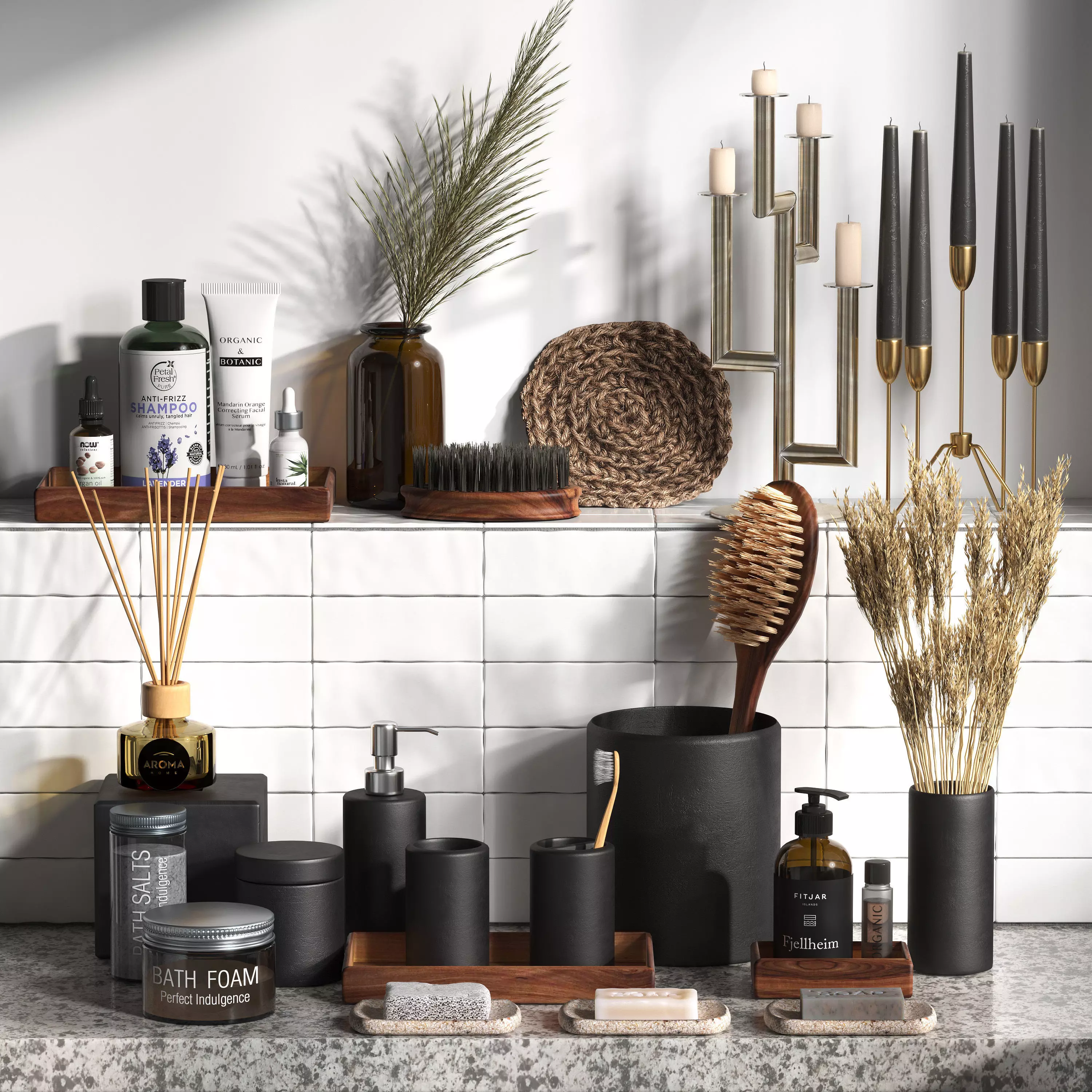 Big Set Of Bathroom Decor 3D model_0