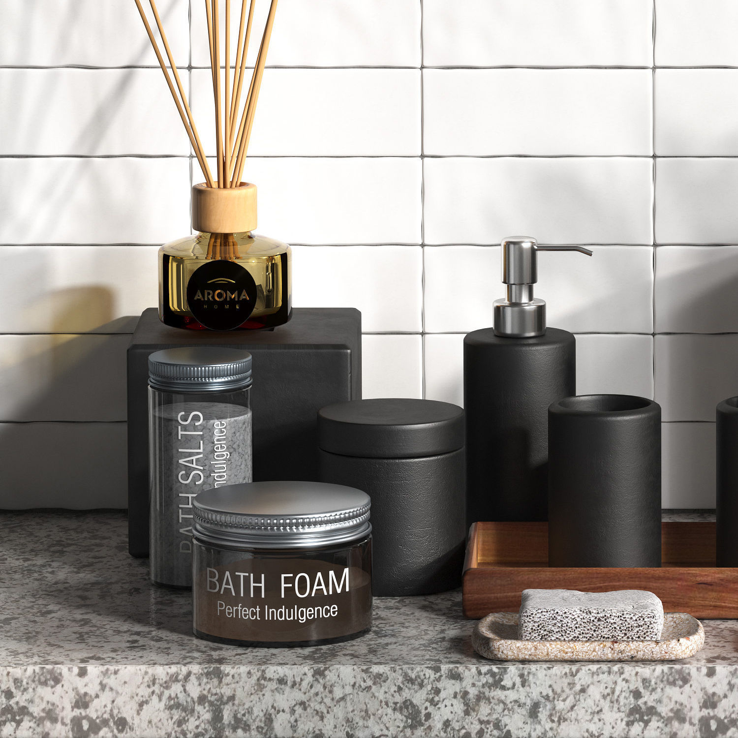 Big Set Of Bathroom Decor 3D model_7