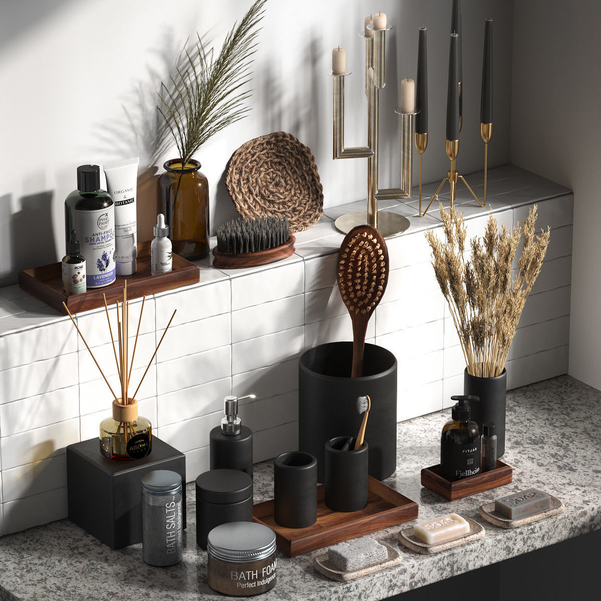 Big Set Of Bathroom Decor 3D model_3