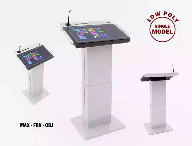 Digital Lectern 1 Low-poly 3D model