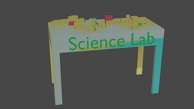 Table for science lab 3D model