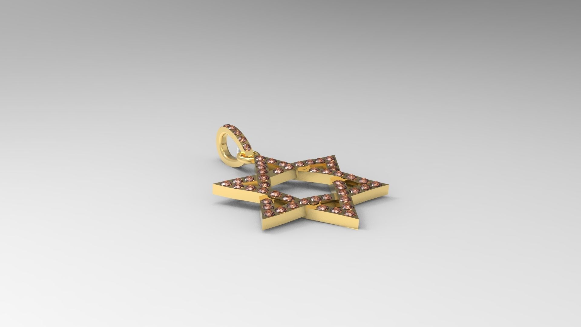 Star of David Pendant Jewish Symbol 3D print model_3
