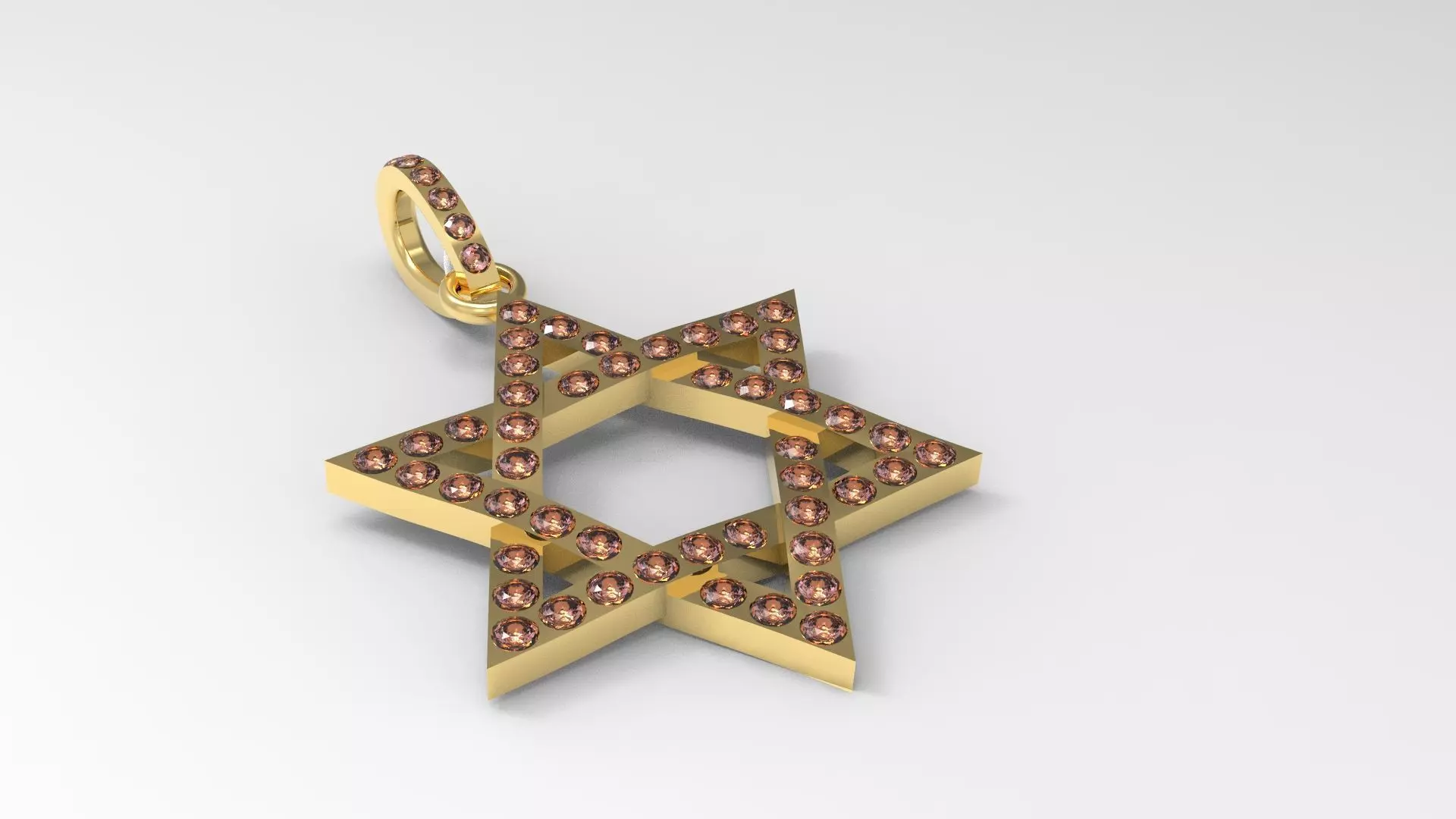 Star of David Pendant Jewish Symbol 3D print model_0
