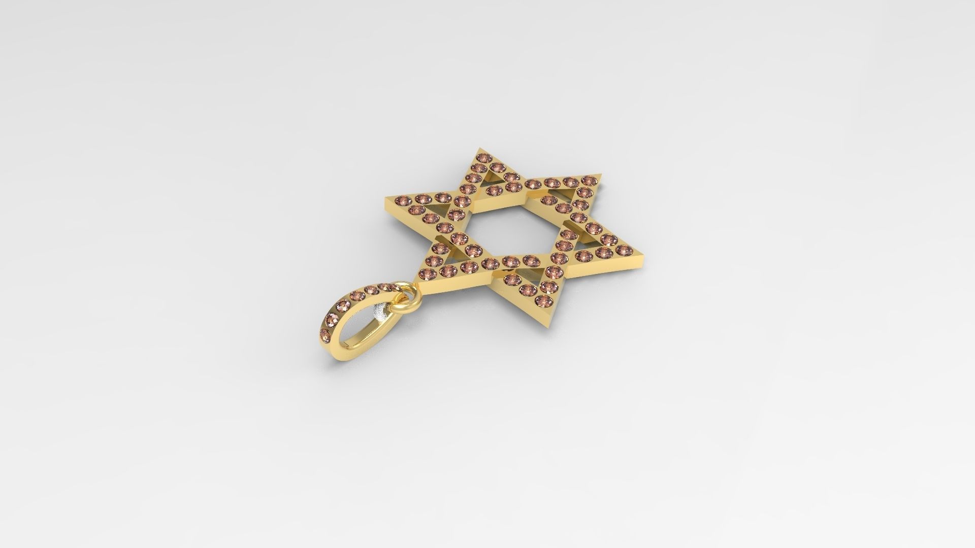 Star of David Pendant Jewish Symbol 3D print model_4