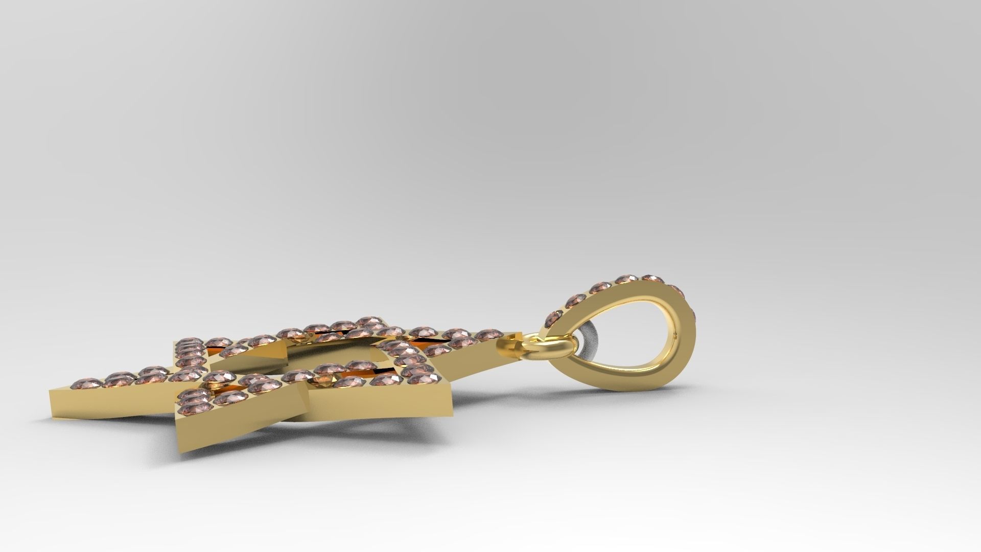 Star of David Pendant Jewish Symbol 3D print model_2