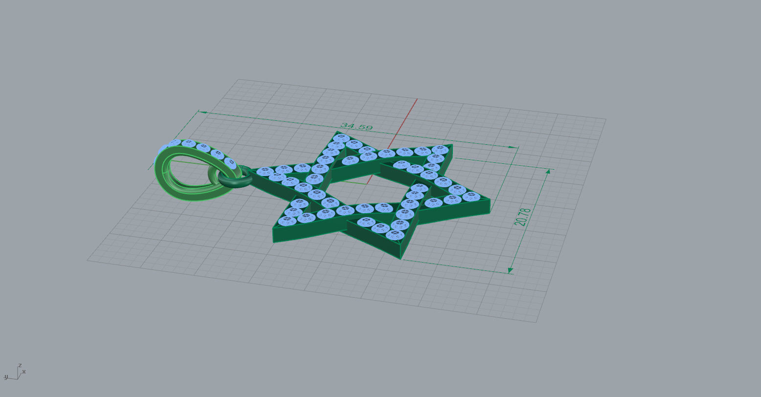 Star of David Pendant Jewish Symbol 3D print model_7