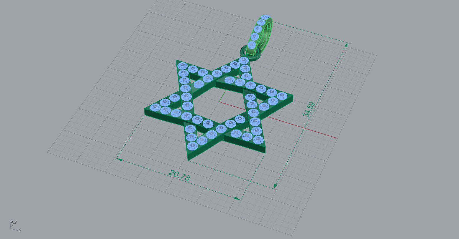 Star of David Pendant Jewish Symbol 3D print model_6