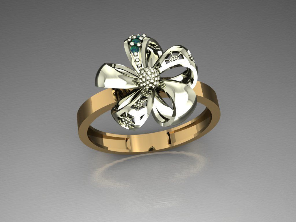 P109- Diamond ring 3D print model_2