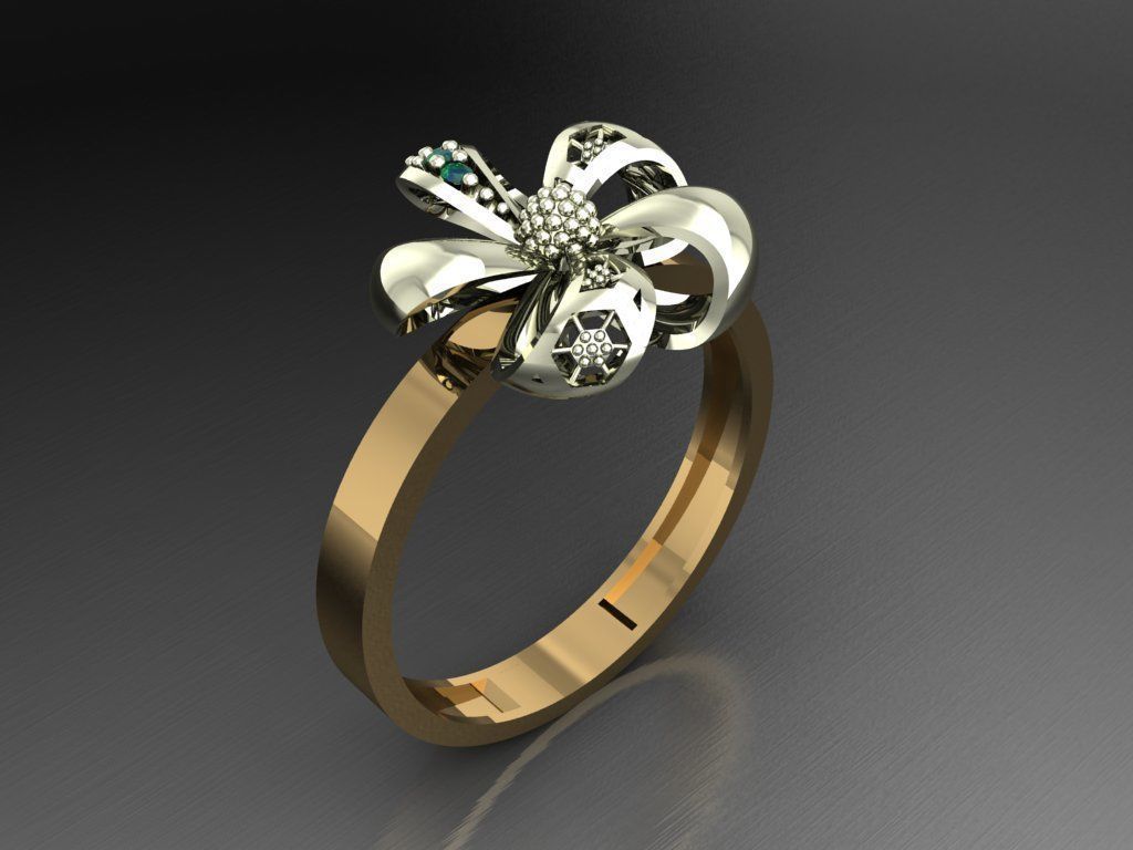 P109- Diamond ring 3D print model_1