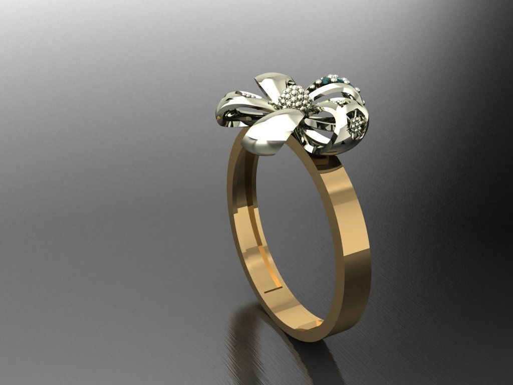 P109- Diamond ring 3D print model_3