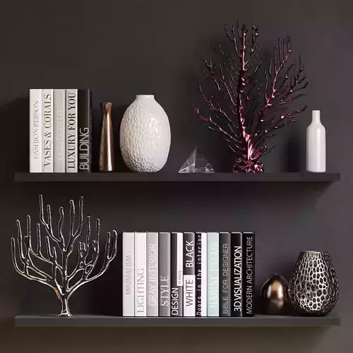 Decorative set with coral 3D model