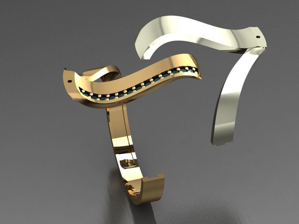 P115- Diamond ring 3D print model_5
