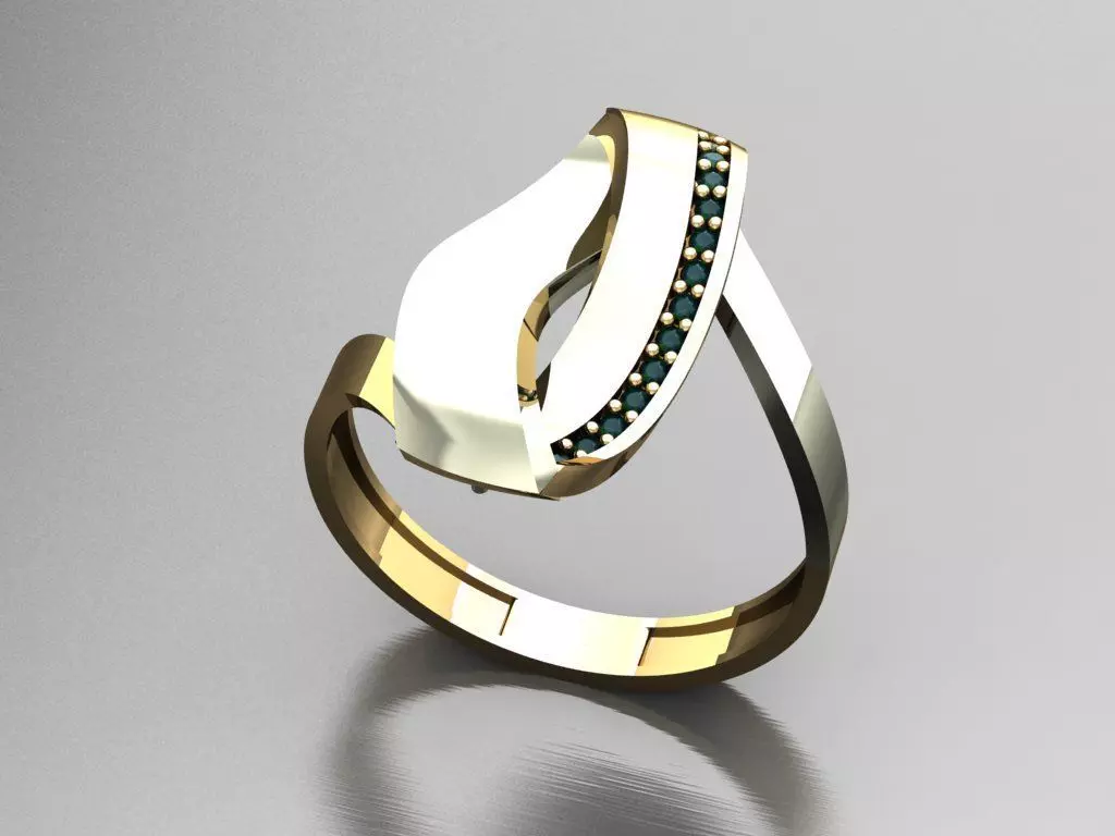 P115- Diamond ring 3D print model_0