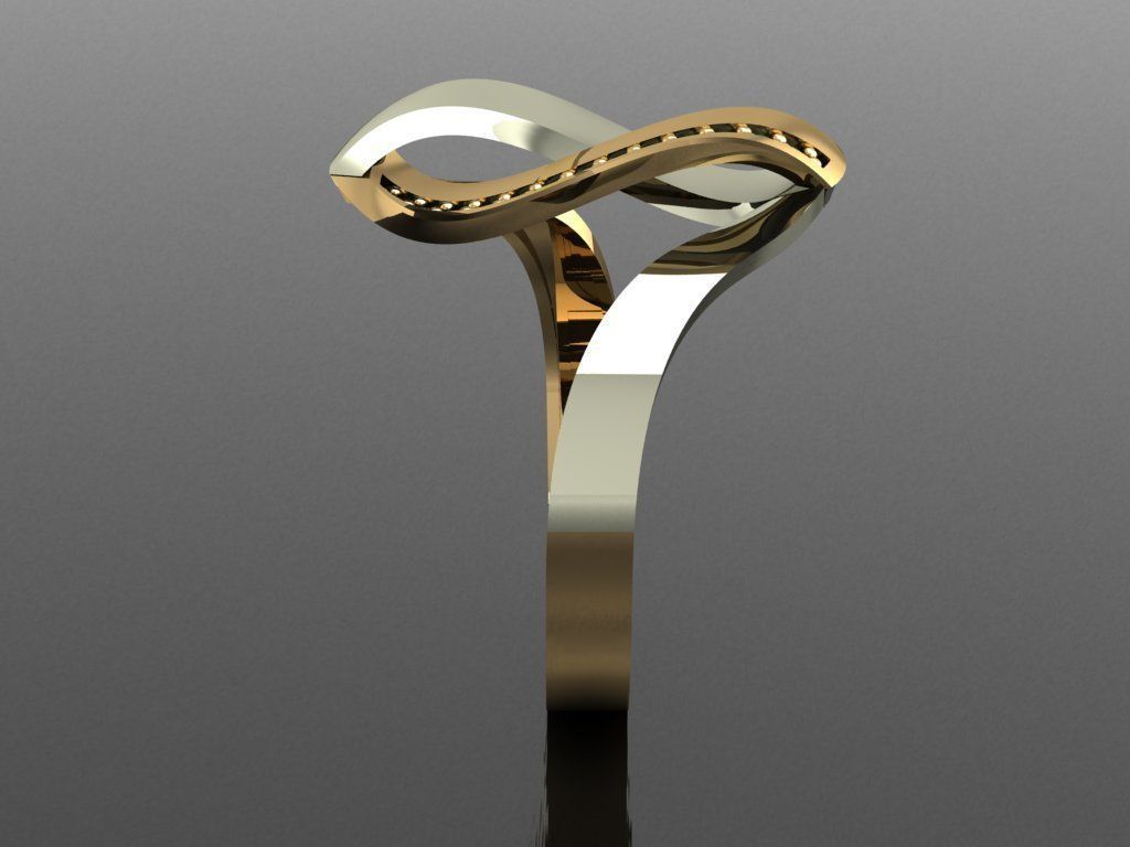 P115- Diamond ring 3D print model_3