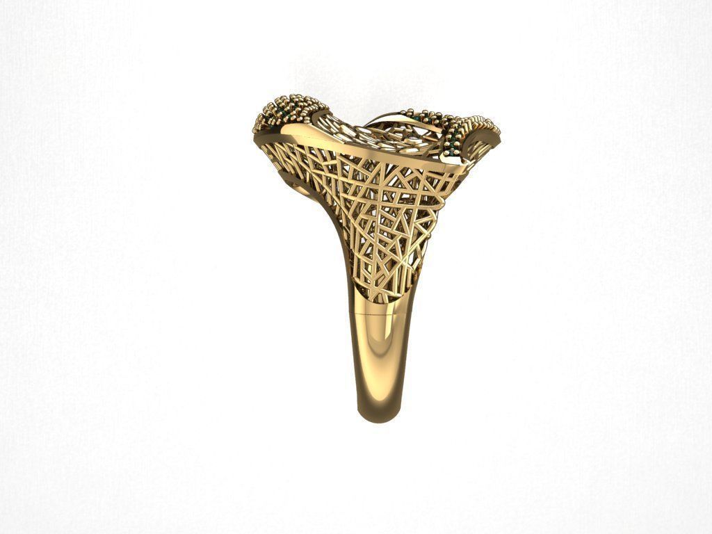 P116- Diamond ring 3D print model_5