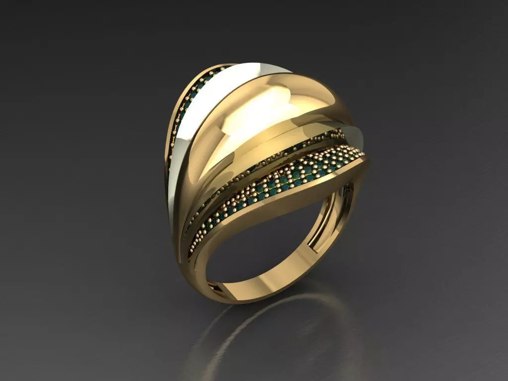 P129- Diamond ring 3D print model_0