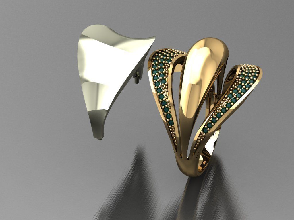 P129- Diamond ring 3D print model_5