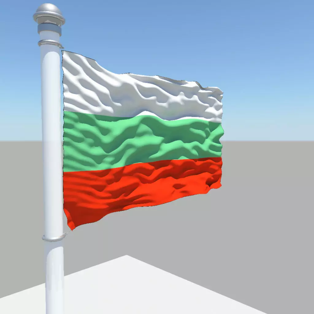 Bulgaria flag 3D model