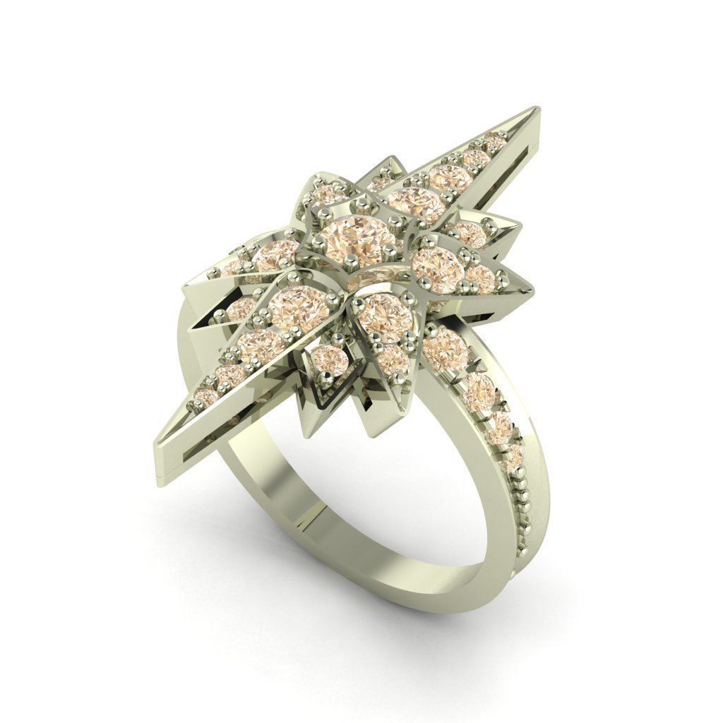 Ring Star Medium 3D print model_1