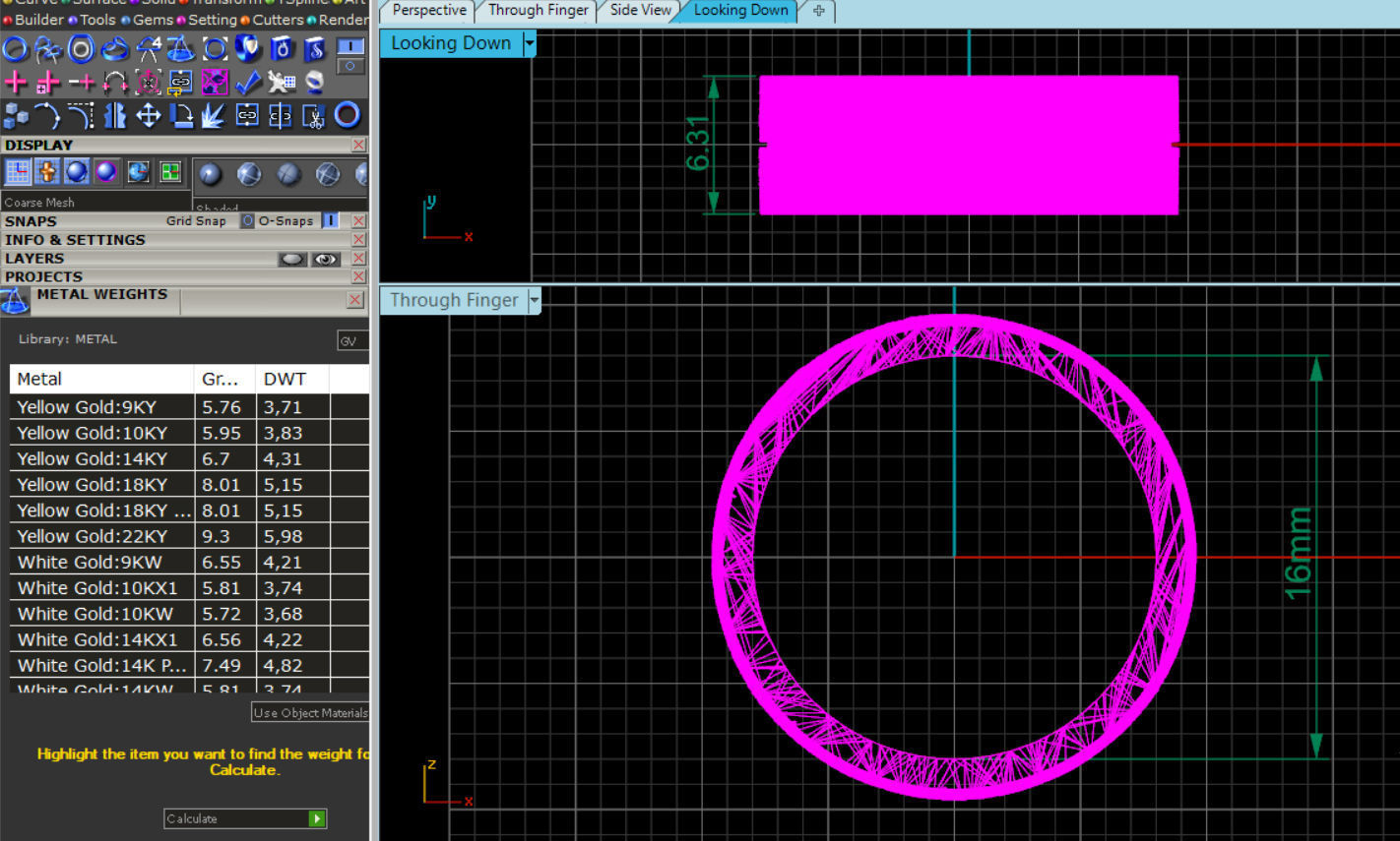 Wedding rings leaf texture 3D print model 3D print model_9