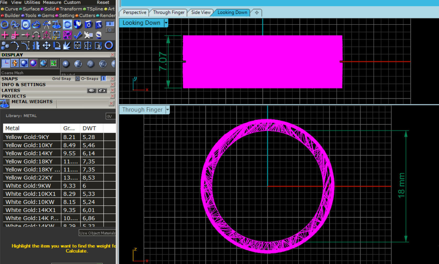 Wedding rings leaf texture 3D print model 3D print model_12