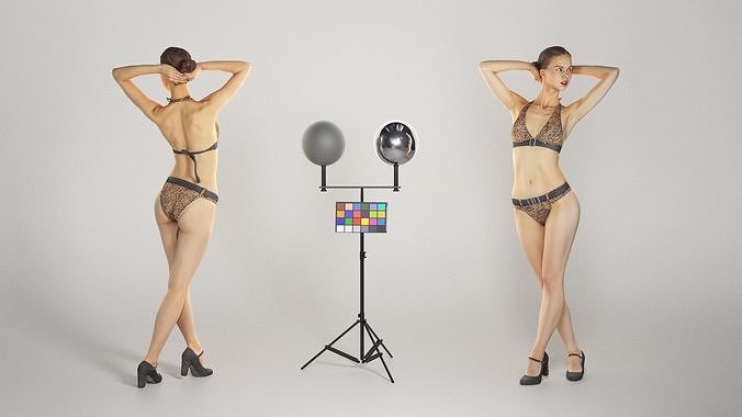 Sexy woman in a swimsuit posing  199 Low-poly 3D model