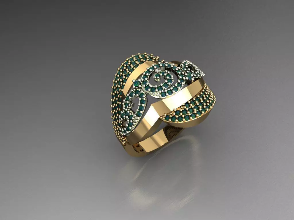 P140- Diamond ring 3D print model_0