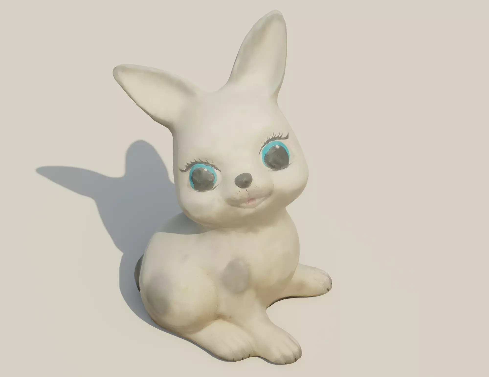 Hare Garden Sculpture Low-poly 3D model