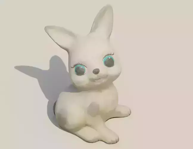 Hare Garden Sculpture  Low-poly 3D model