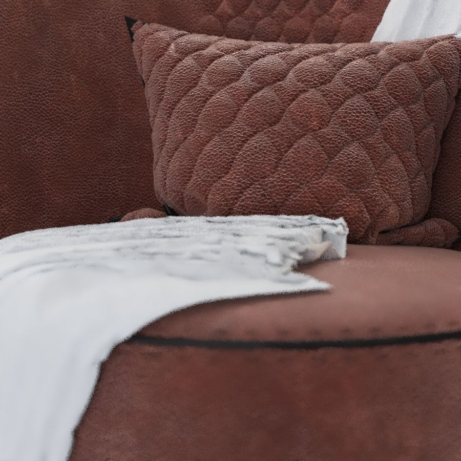 modern leather chair 3D model_2