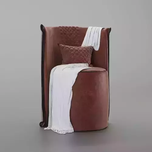 modern leather chair 3D model