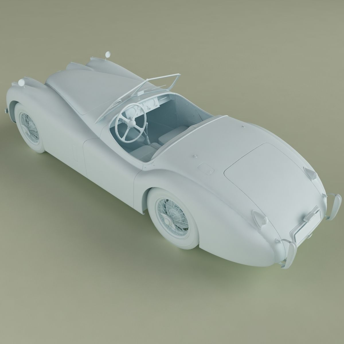 Jaguar XK120 Roadster 3D model_12